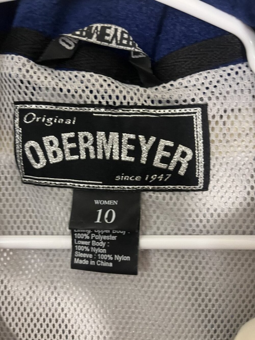 Vintage Obermeyer Sport Ski Jacket - White, Navy & Red - Size 10 - Picture 14 of 14